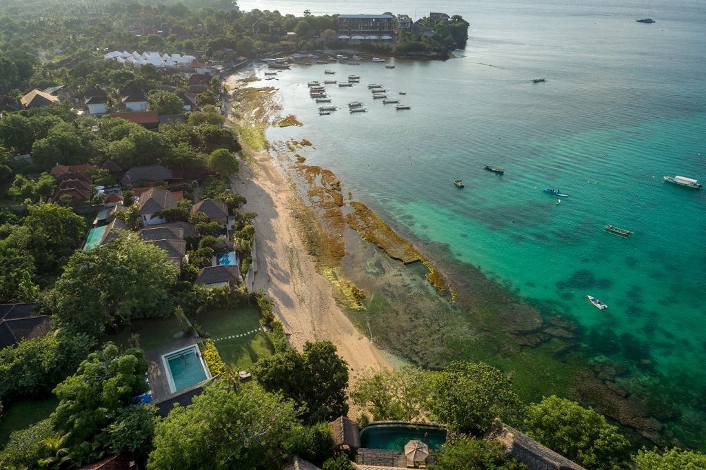 Private villa overlooking Bali coastline